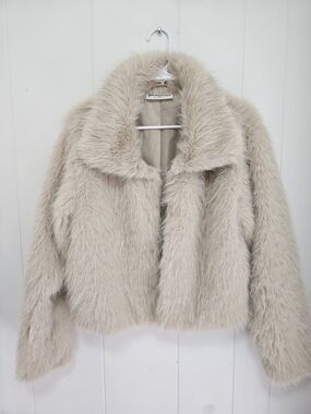 No Boundaries Cream Faux Fur  Jacket